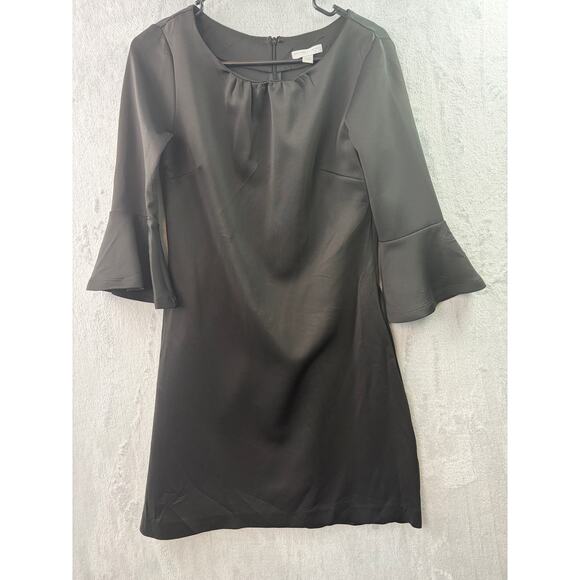 New York & Company 3/4 Bell Sleeve Black Shift Dress – Size Small - Picture 5 of 5